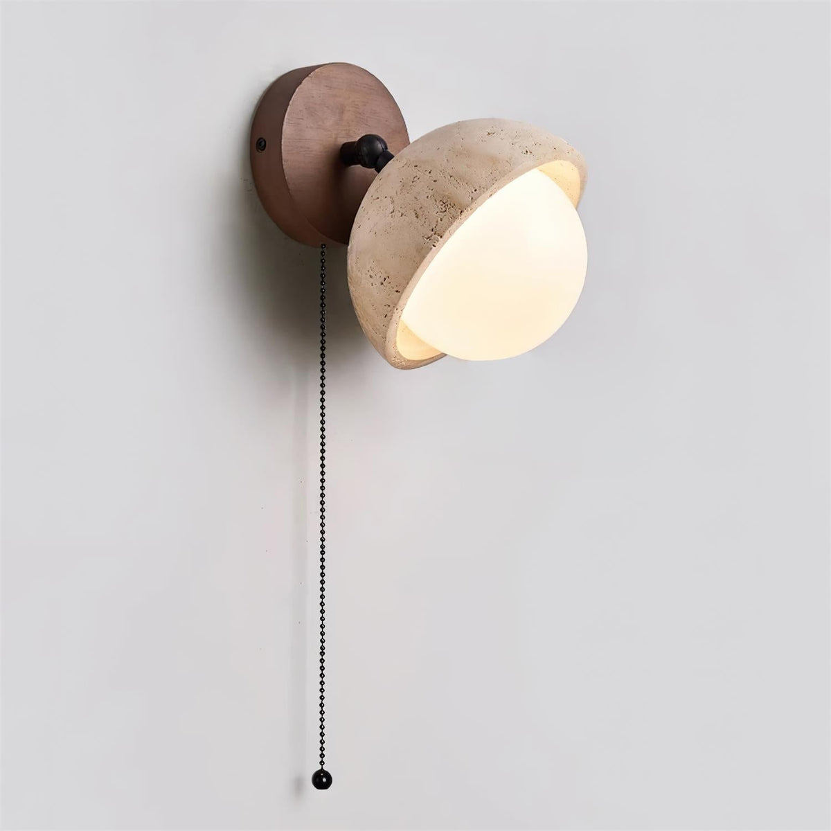 Eala aplique de pared travertino madera minimalista moderno