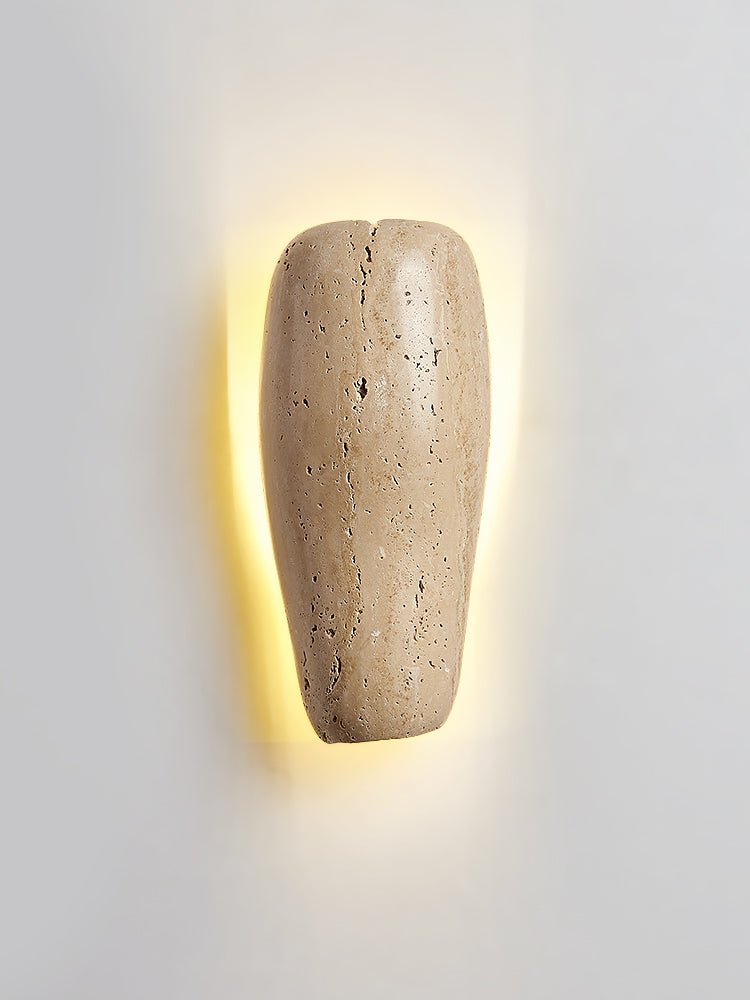Haldenra aplique de pared en piedra terrosa