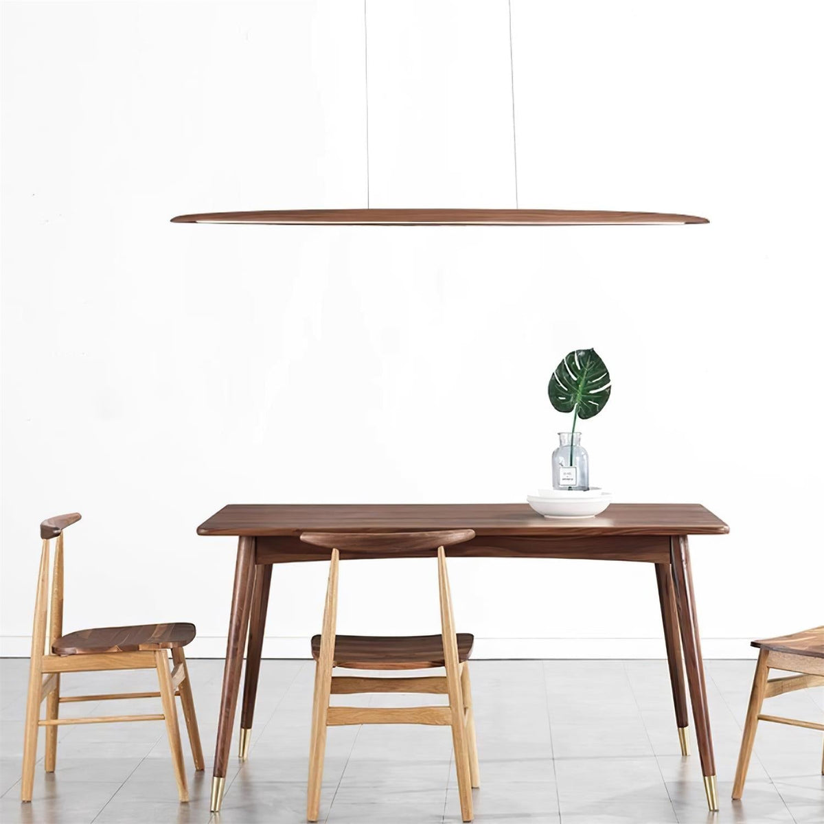Duvane Lámpara Colgante Lineal Madera Moderno LED