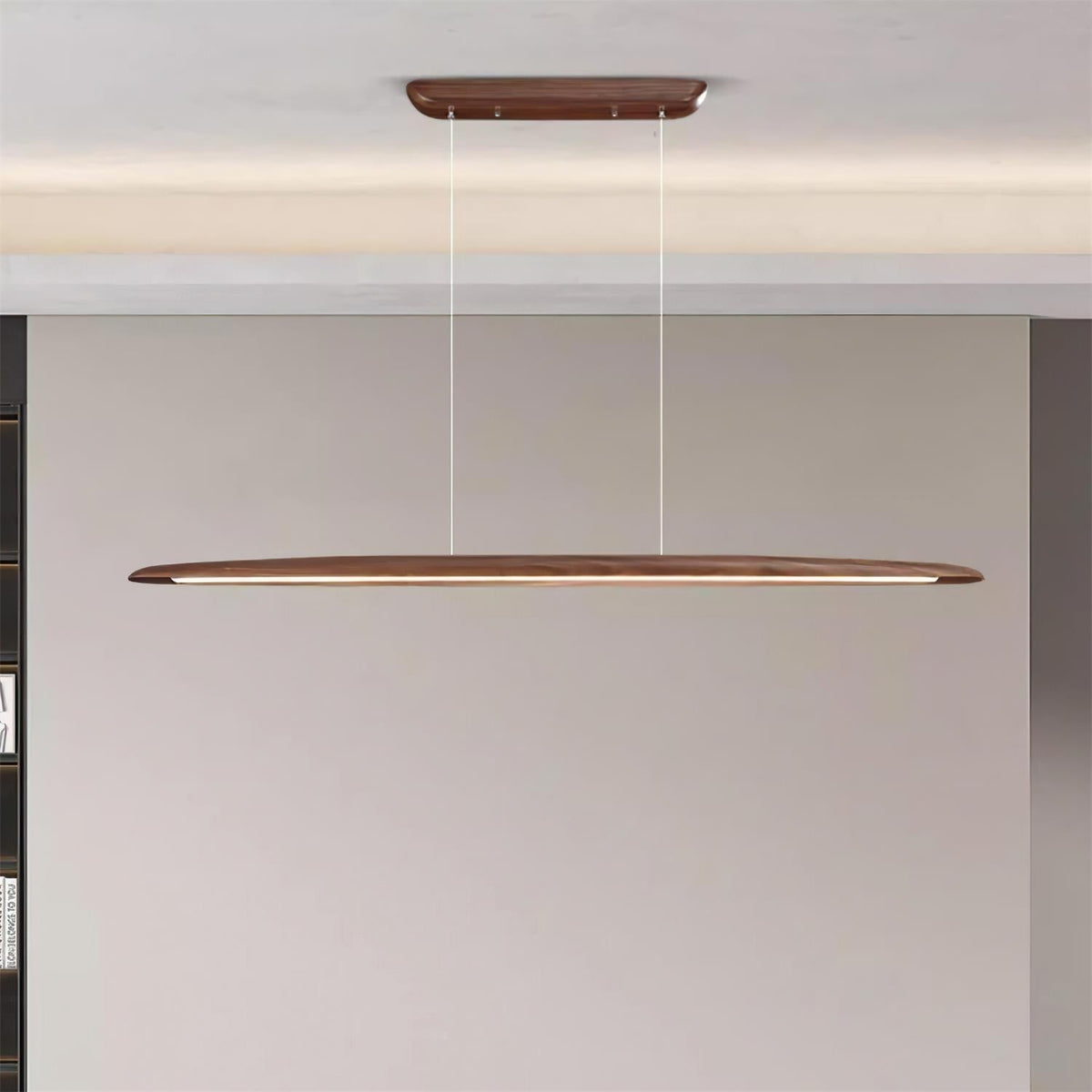 Duvane Lámpara Colgante Lineal Madera Moderno LED