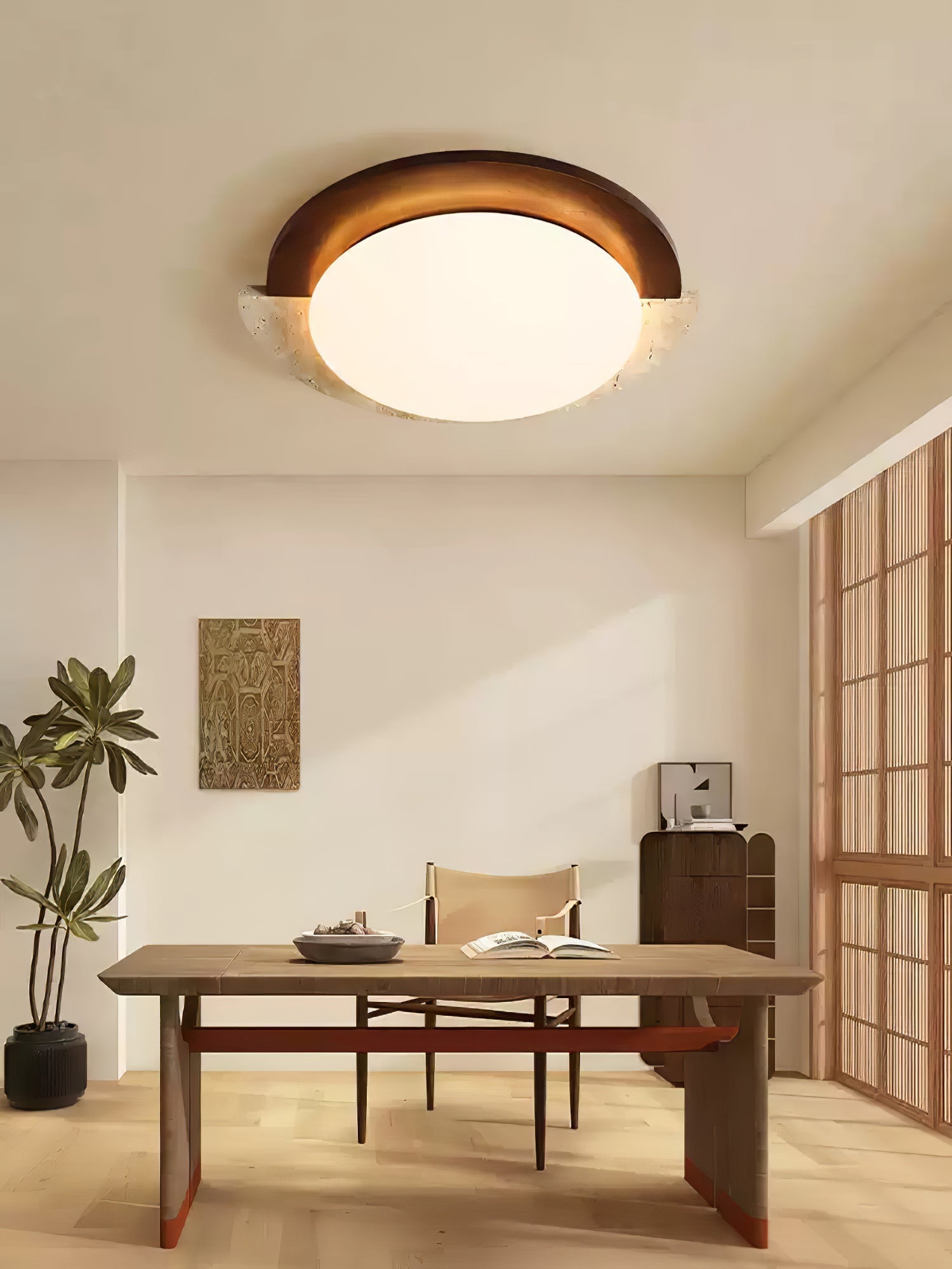 Ivnoran Luz de Techo Moderna de Travertino