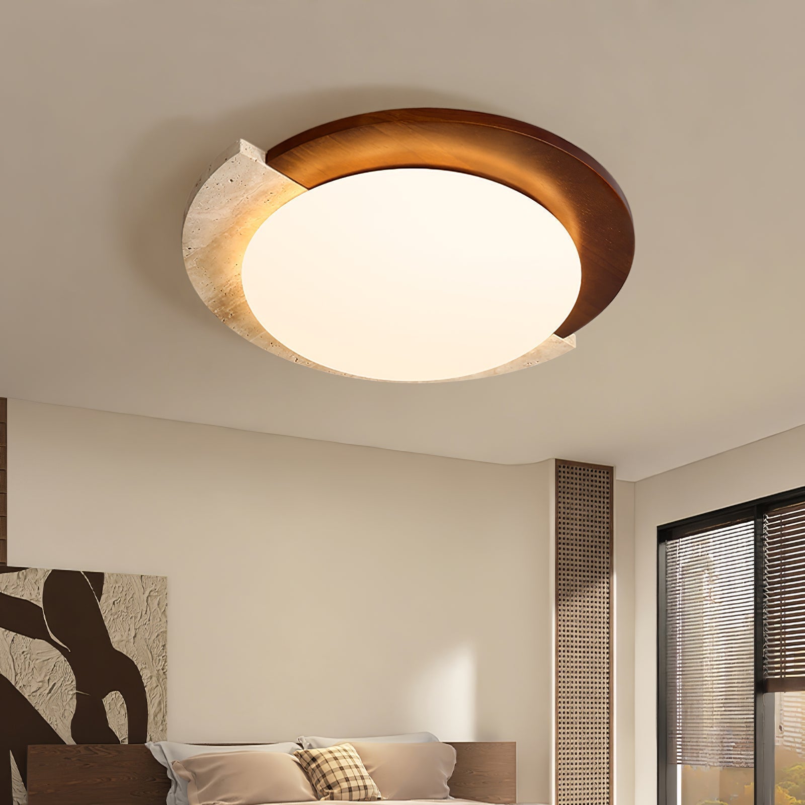 Ivnoran Luz de Techo Moderna de Travertino