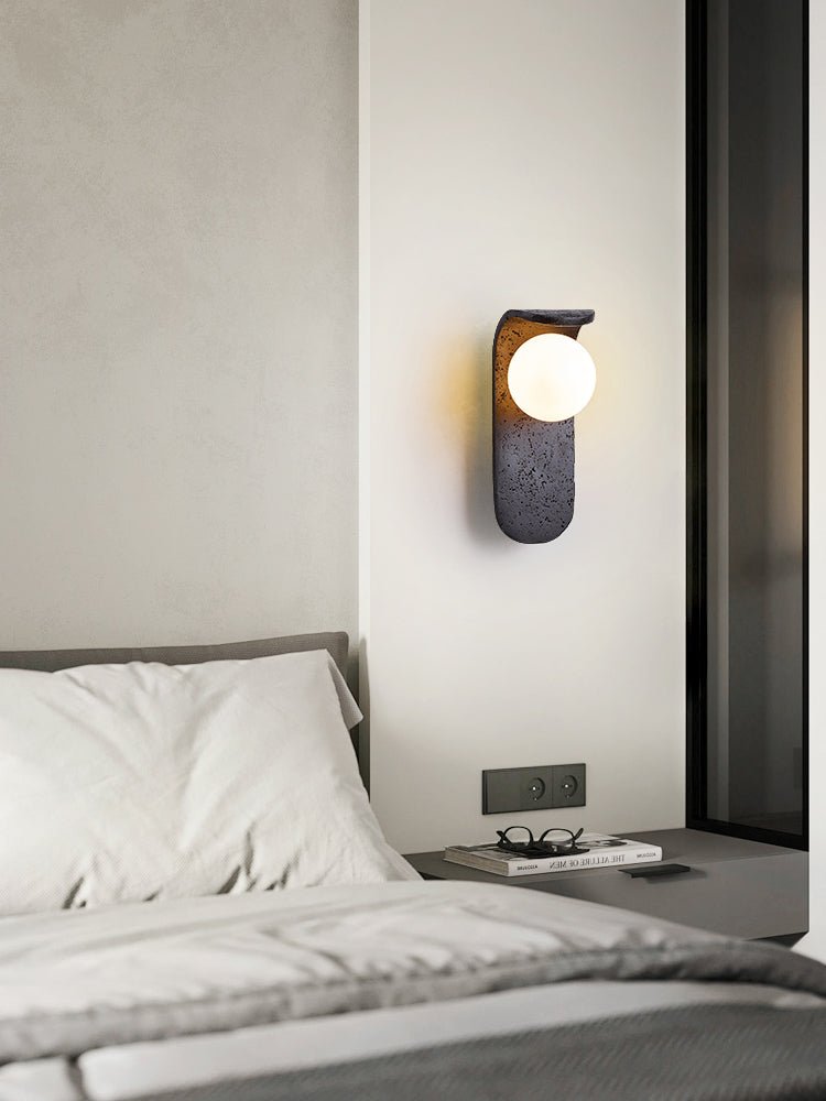Serelora aplique de pared negro travertino
