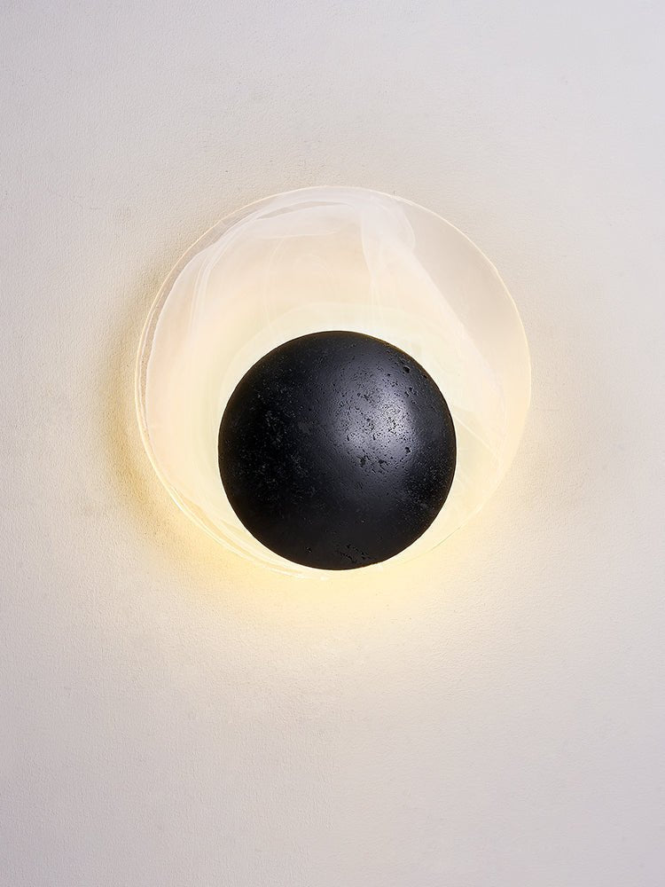 Orla Cosmica Eclipse negra travertino aplique de pared
