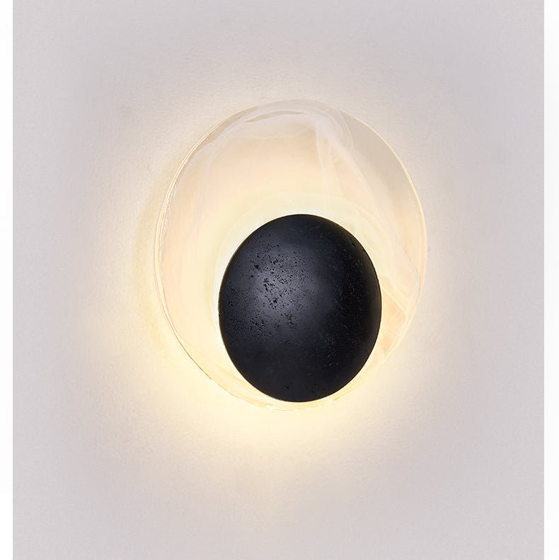 Orla Cosmica Eclipse negra travertino aplique de pared