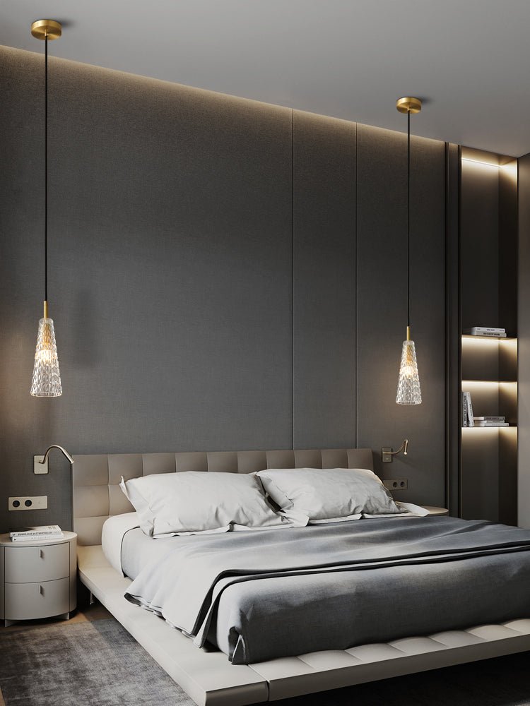 Luxinira lámpara colgante pantalla transparente cristal
