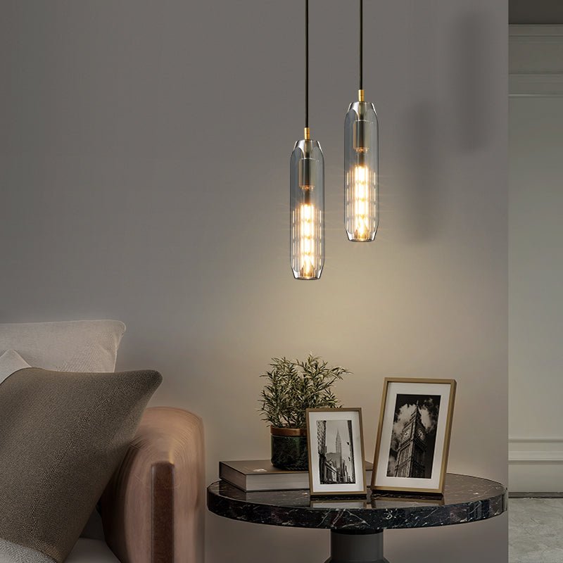 Luxinira lámpara colgante pantalla transparente cristal