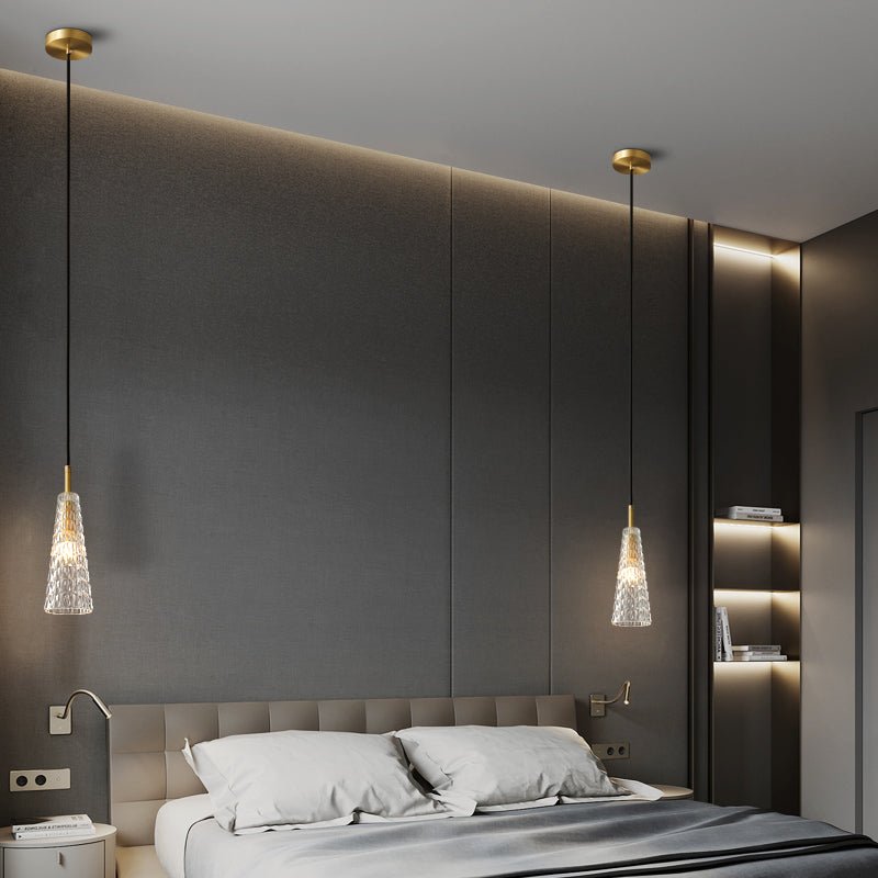 Luxinira lámpara colgante pantalla transparente cristal