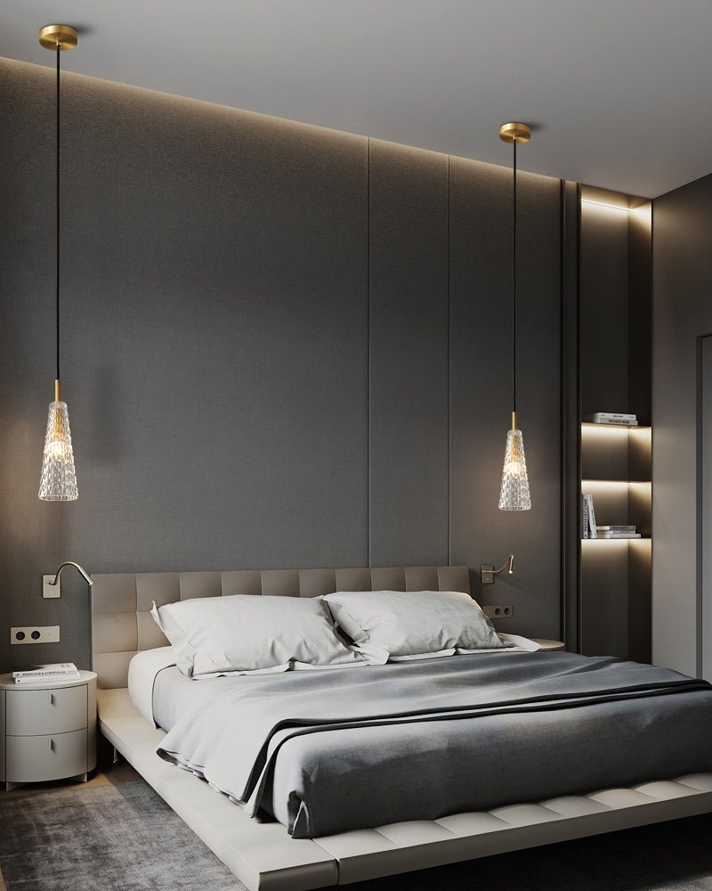 Luxinira lámpara colgante pantalla transparente cristal