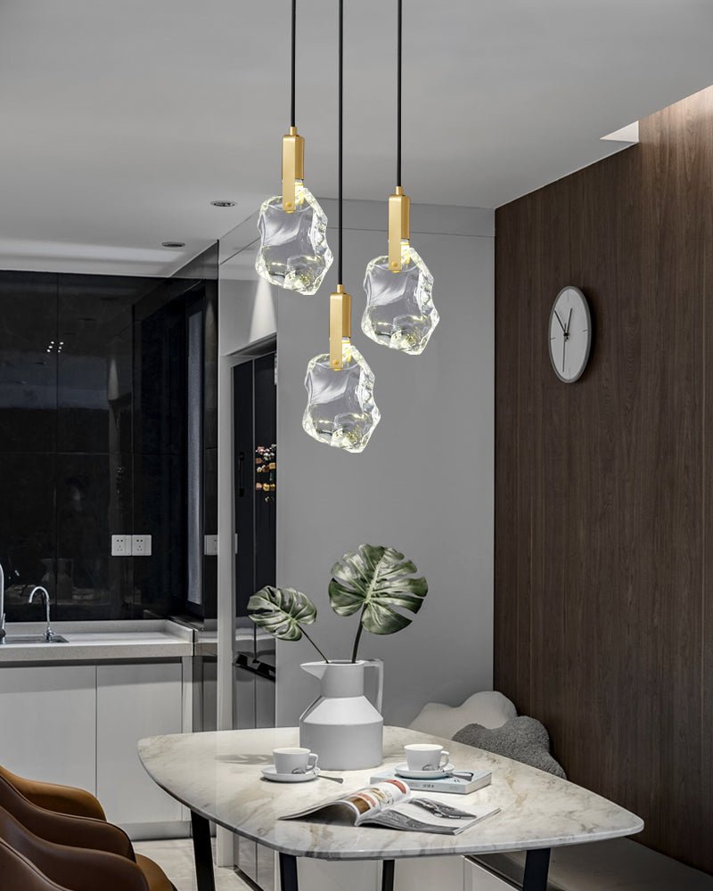 Luxinira lámpara colgante pantalla transparente cristal