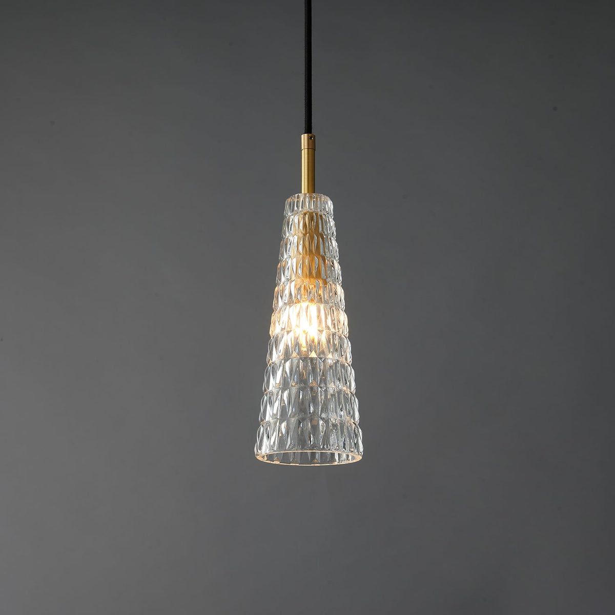 Luxinira lámpara colgante pantalla transparente cristal