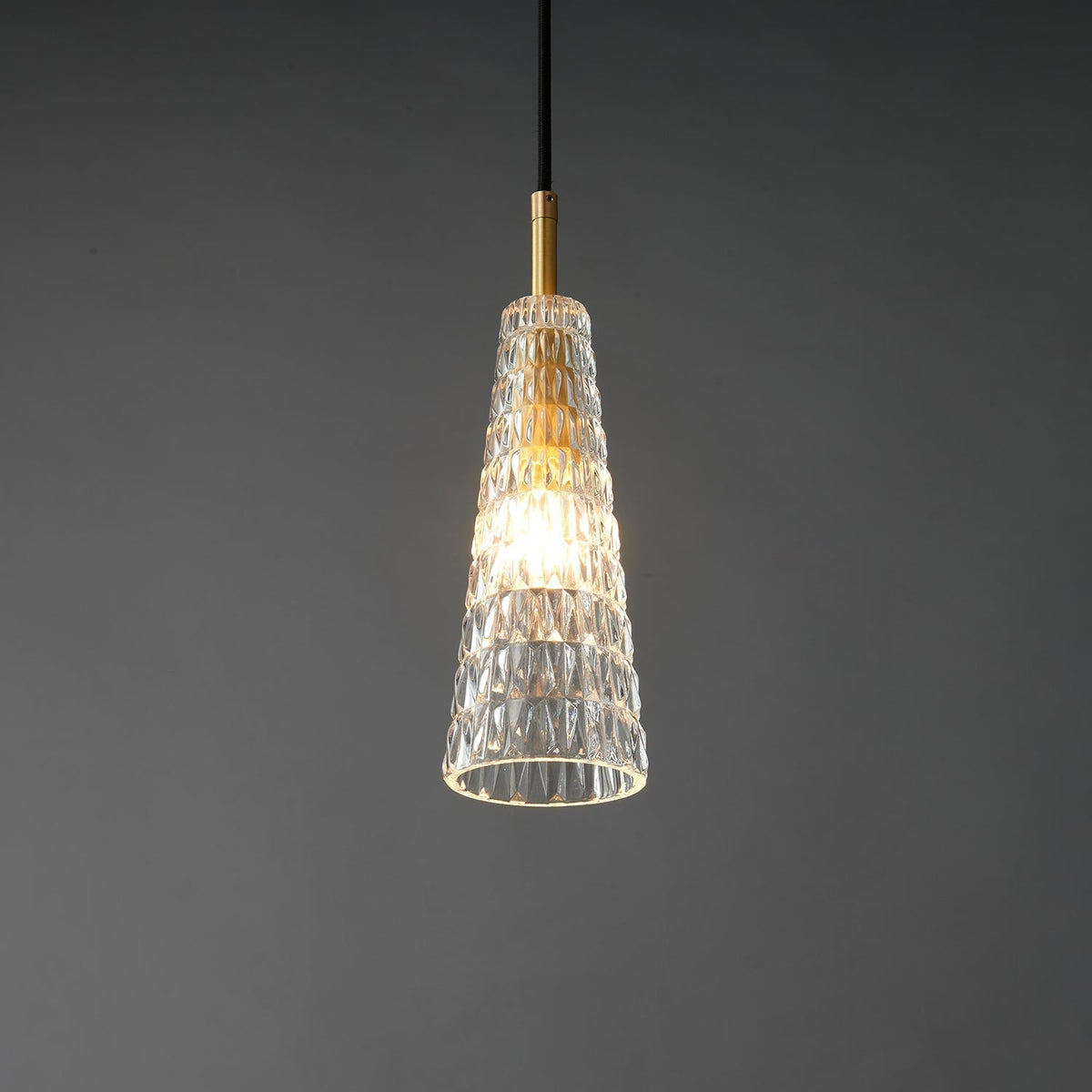 Luxinira lámpara colgante pantalla transparente cristal