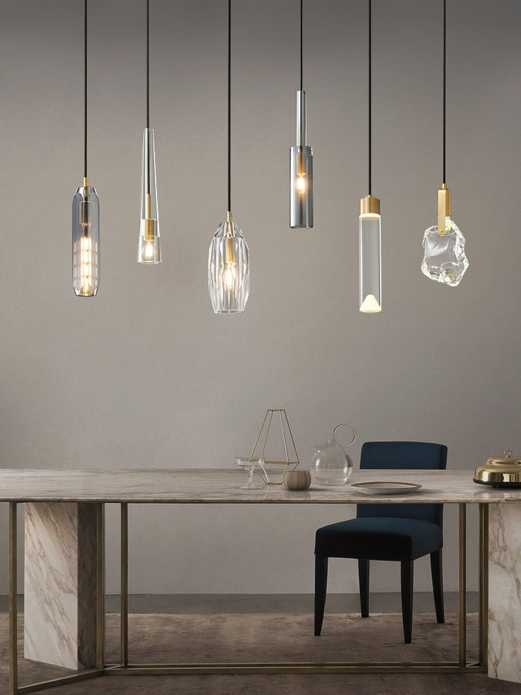 Luxinira lámpara colgante pantalla transparente cristal