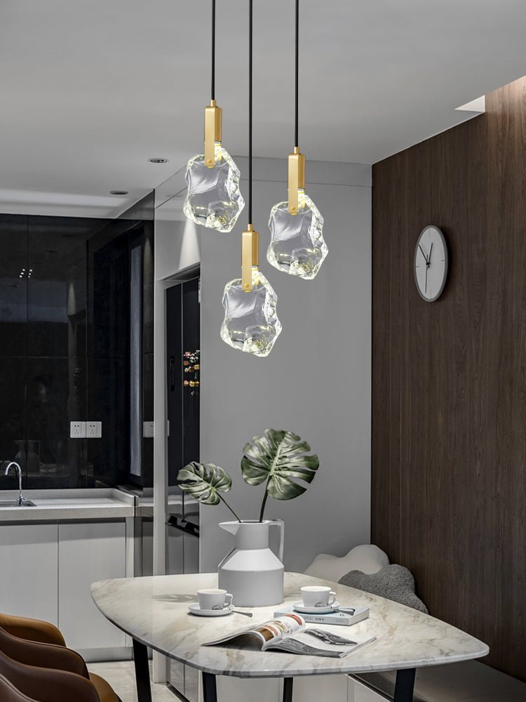 Luxinira lámpara colgante pantalla transparente cristal