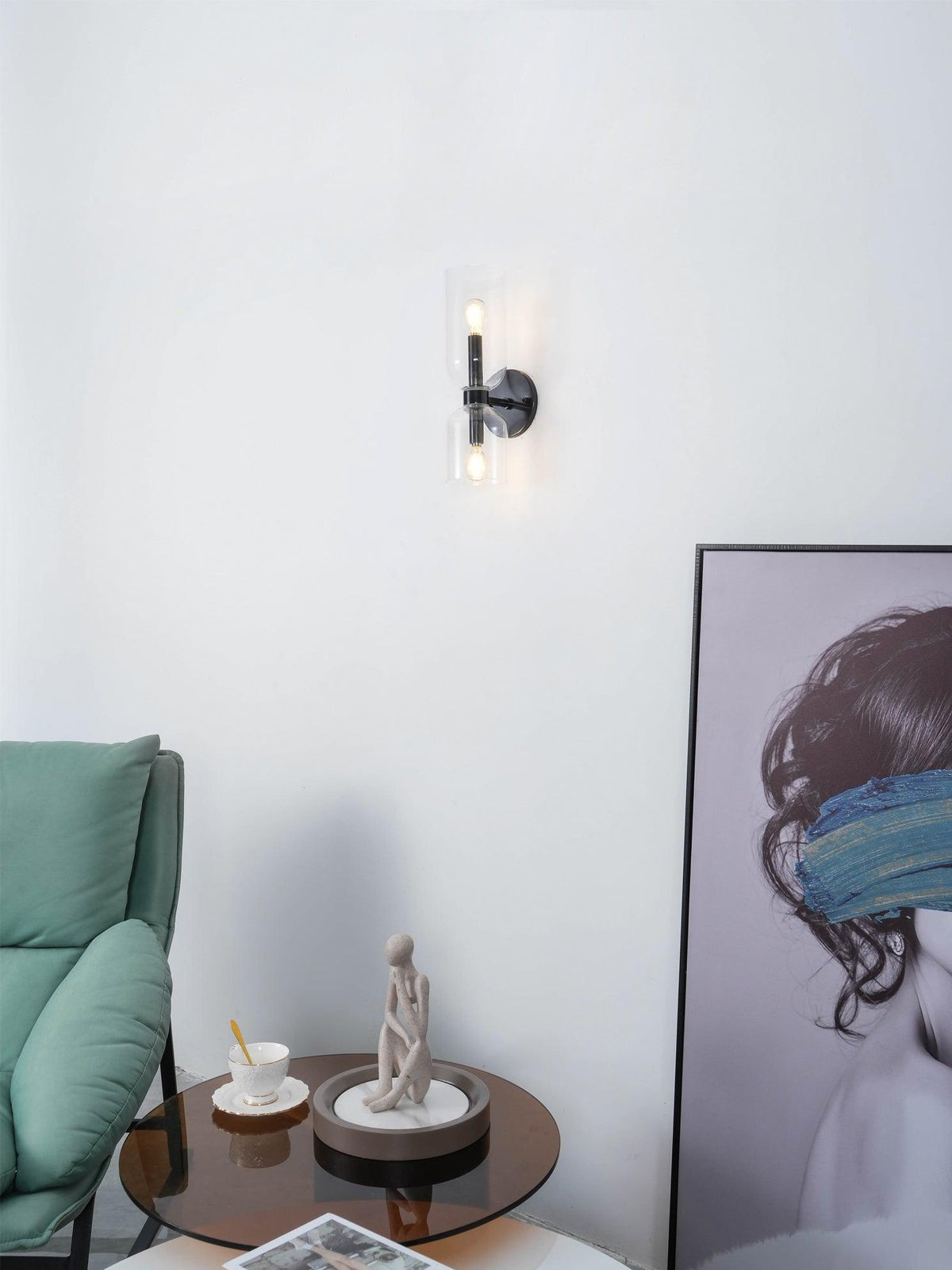 Zildes nórdico aplique de pared de vidrio con enchufe enchufable