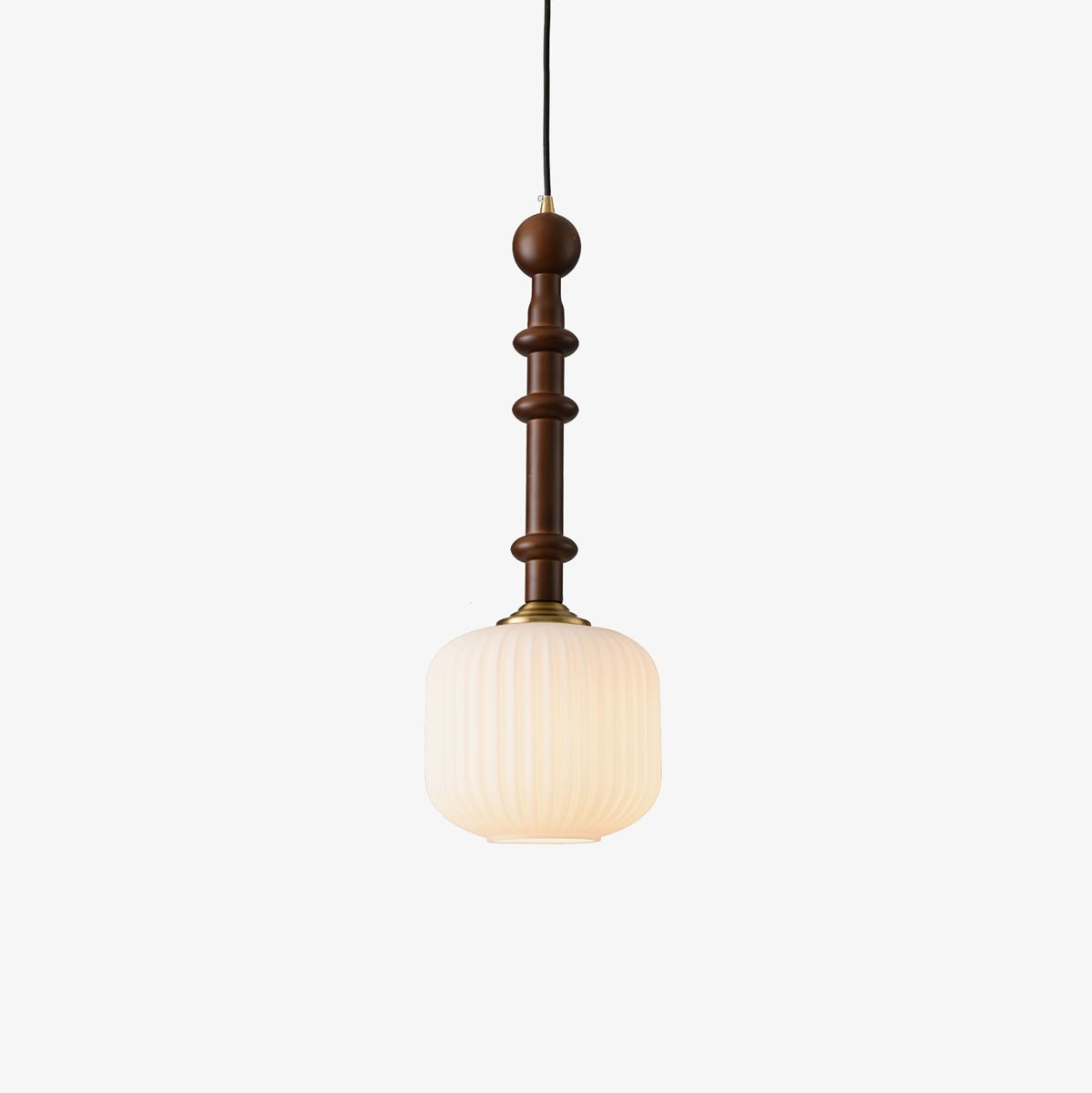 Iliror lámpara colgante tradicional de madera y vidrio