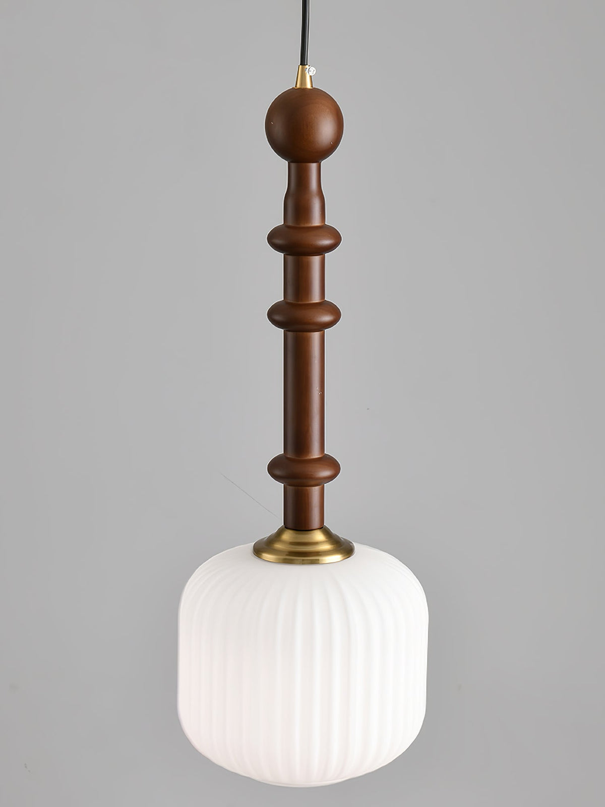 Iliror lámpara colgante tradicional de madera y vidrio