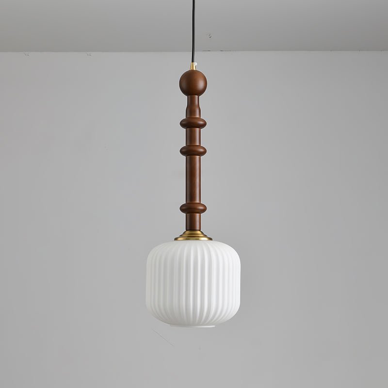 Iliror lámpara colgante tradicional de madera y vidrio