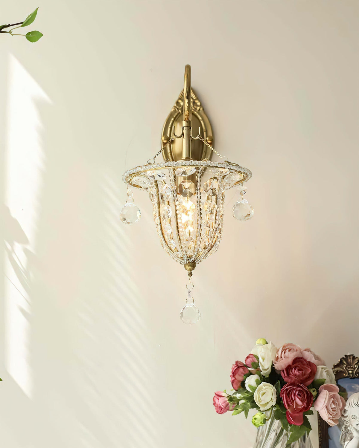 Arabella aplique de pared de cristal
