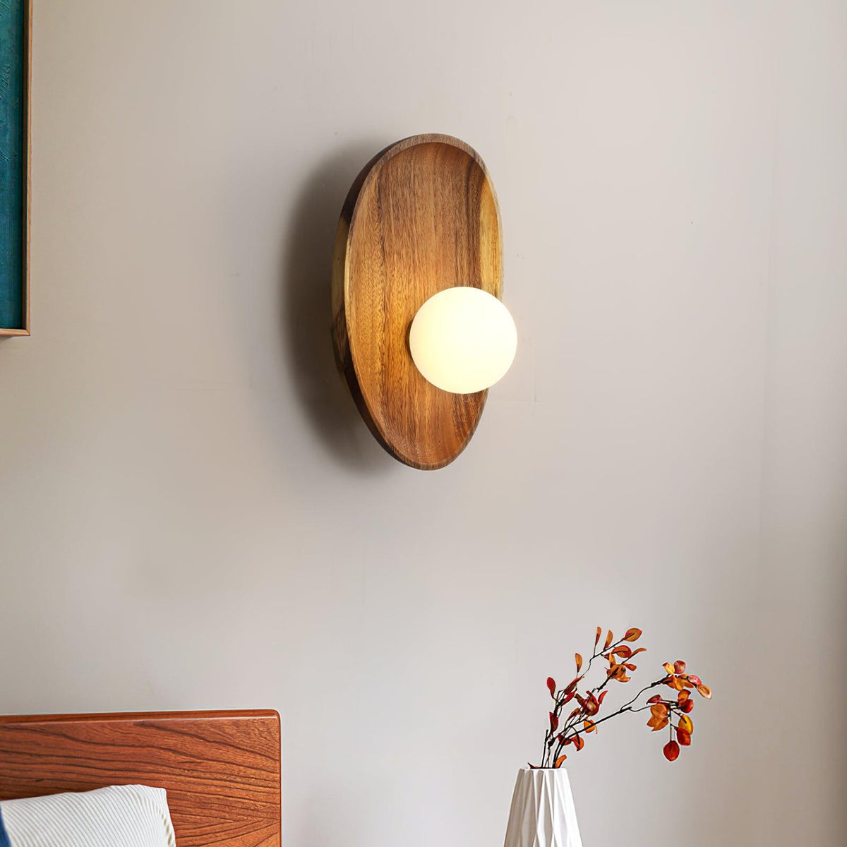 Sylaise aplique de pared moderno minimalista de madera y vidrio