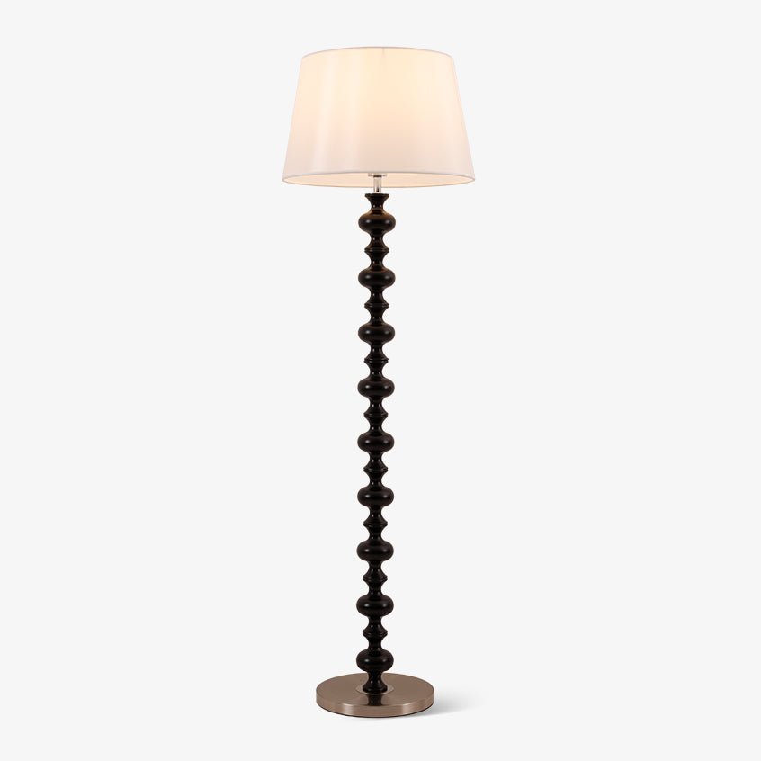 Rildes lámpara de pie de madera y tejido