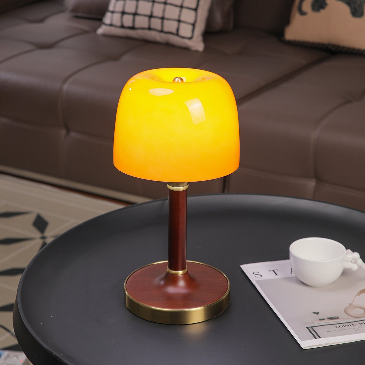 Rinariella lámpara de mesa de madera estilo