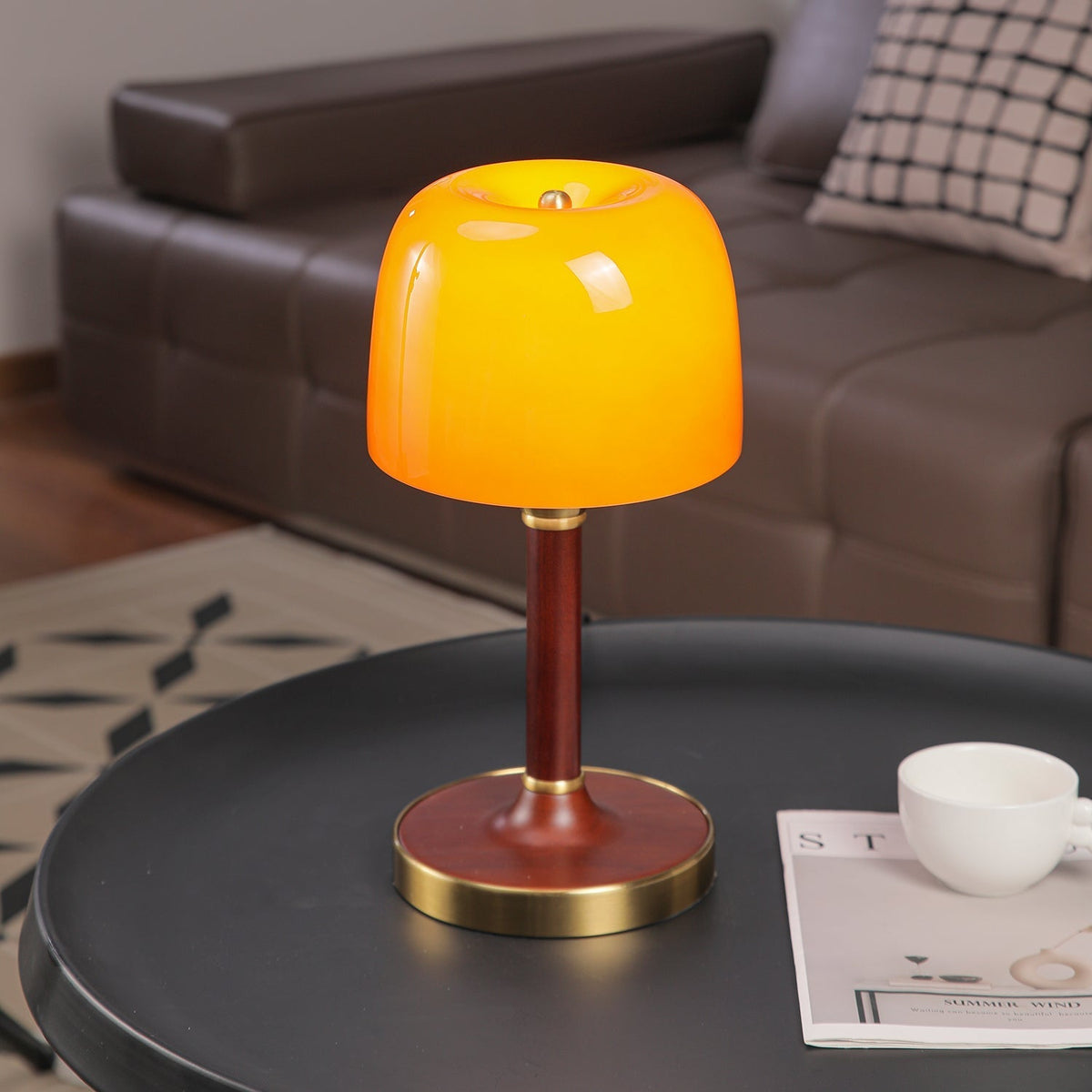 Rinariella lámpara de mesa de madera estilo