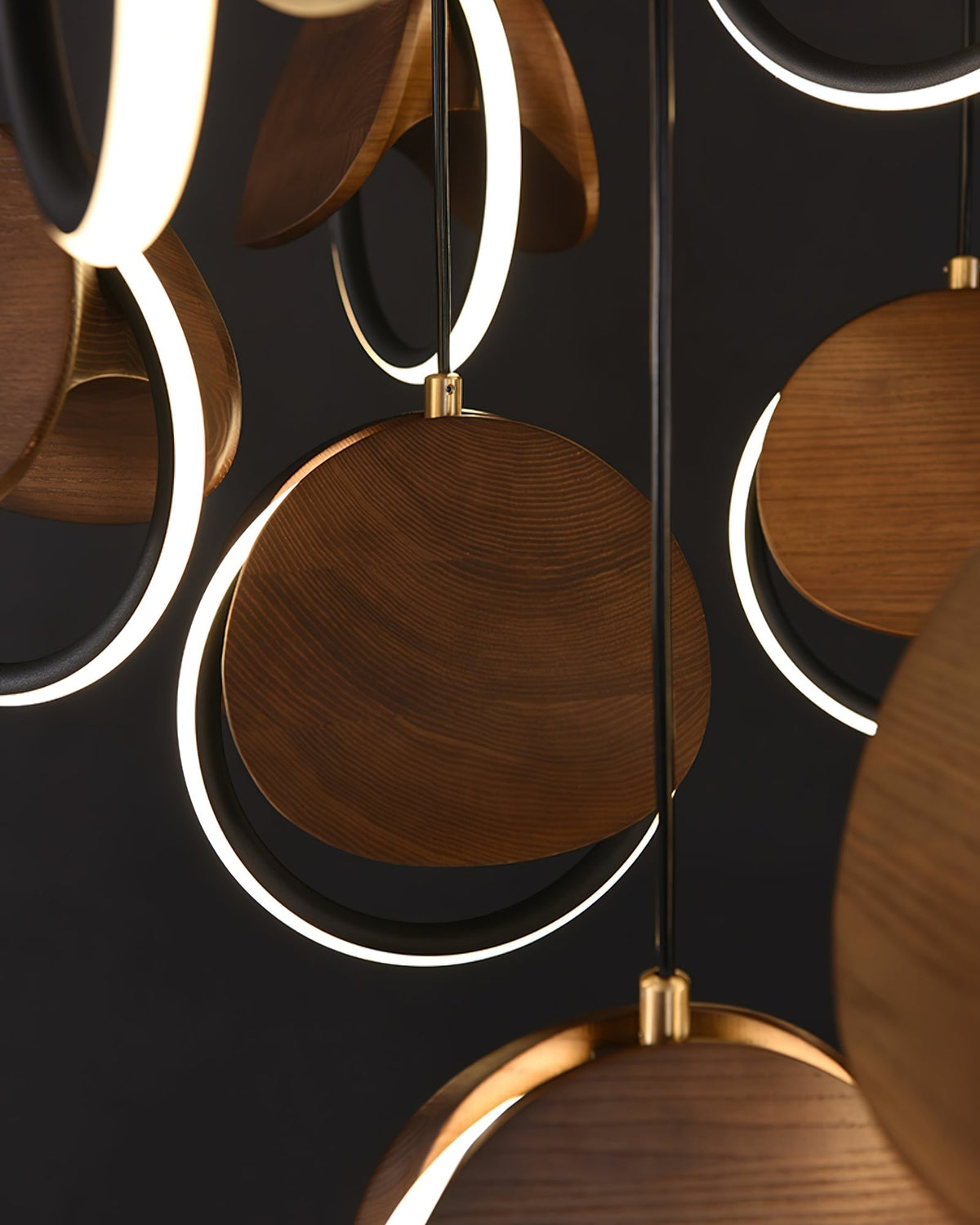 Avvelen lámpara colgante geométrica de madera