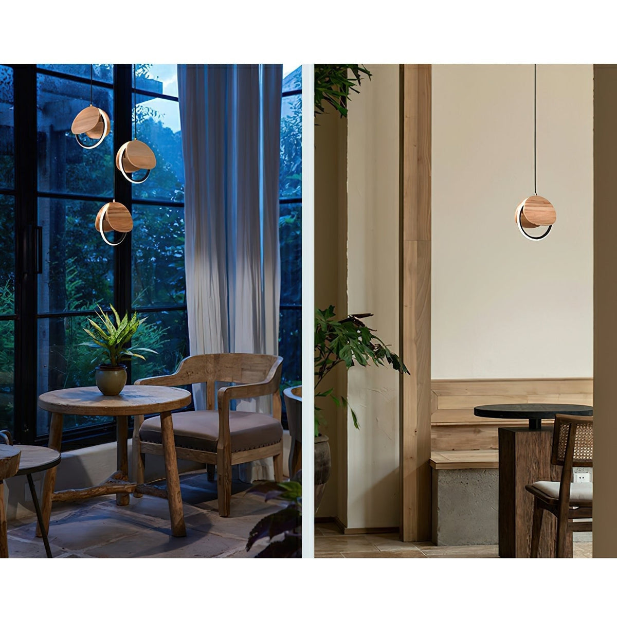 Avvelen lámpara colgante geométrica de madera