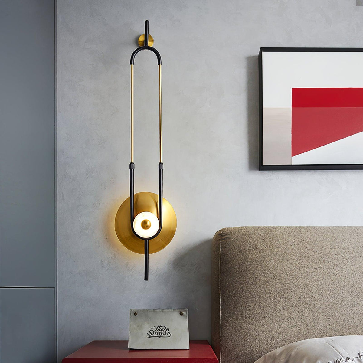 Ivory aplique de pared moderno minimalista anillo de mármol