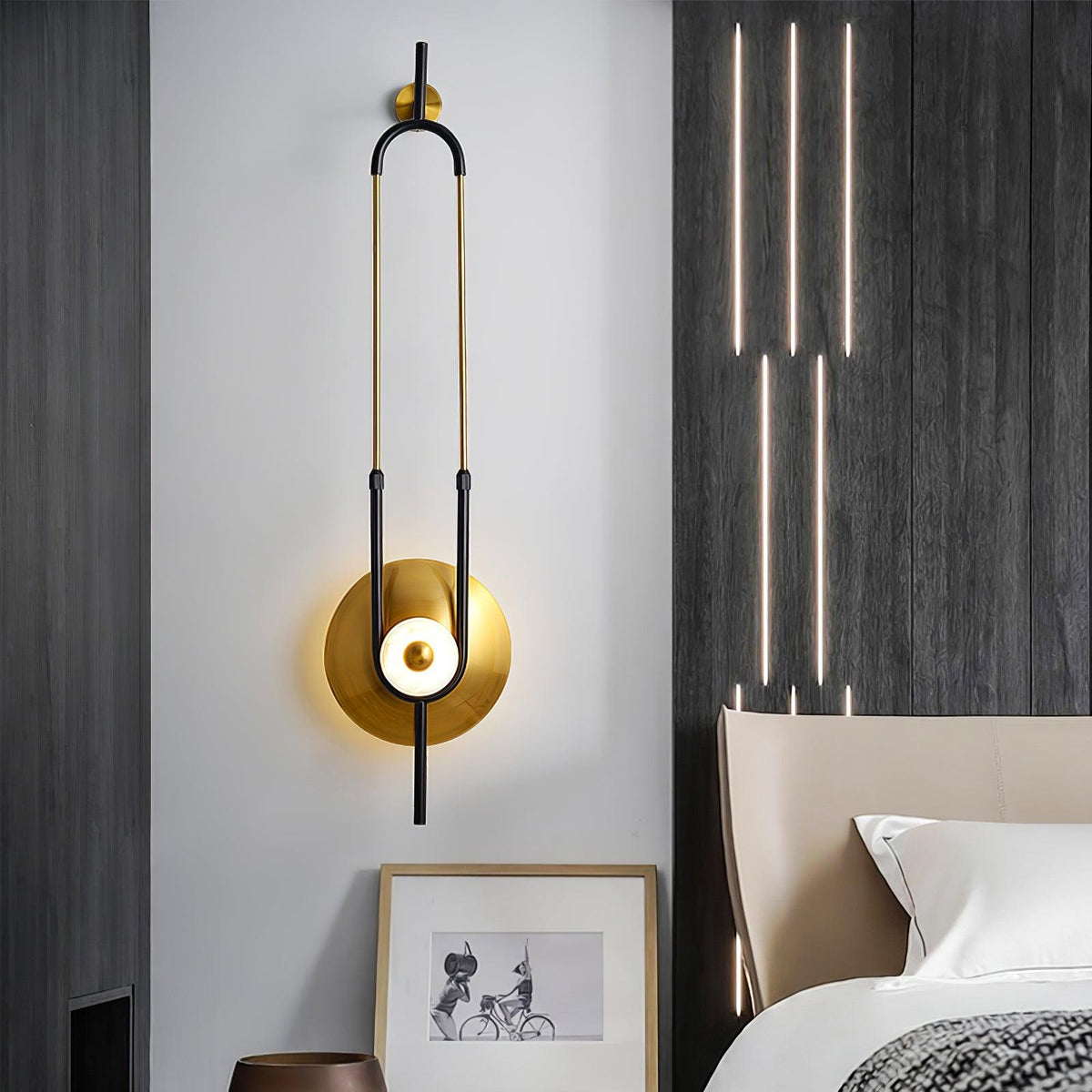 Ivory aplique de pared moderno minimalista anillo de mármol