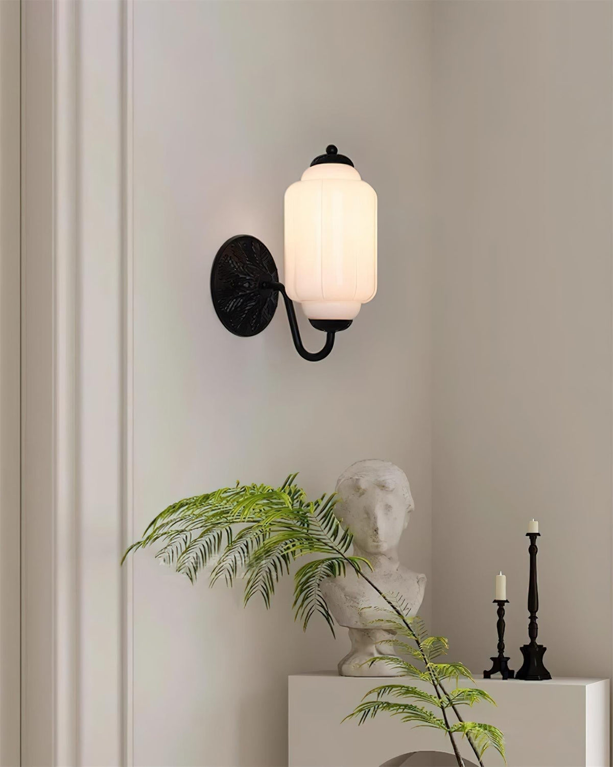 Melvane aplique de pared Vintage de vidrio rosa