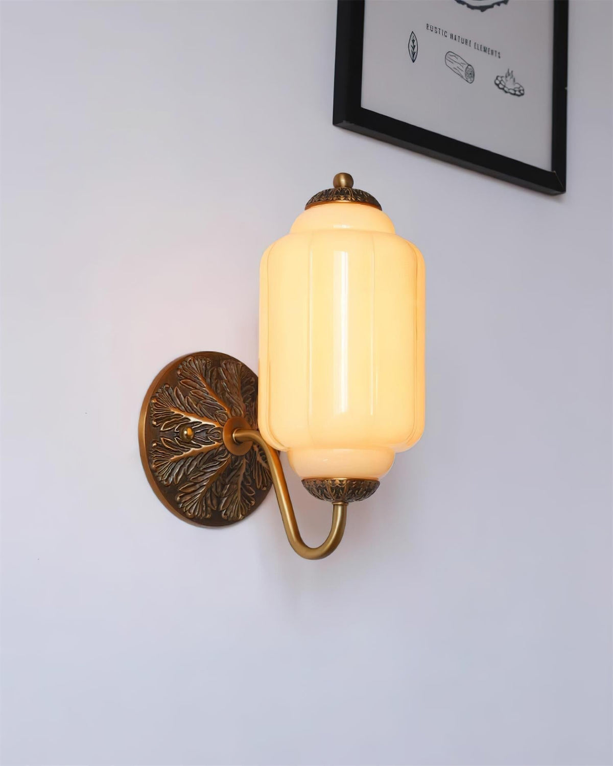 Melvane aplique de pared Vintage de vidrio rosa