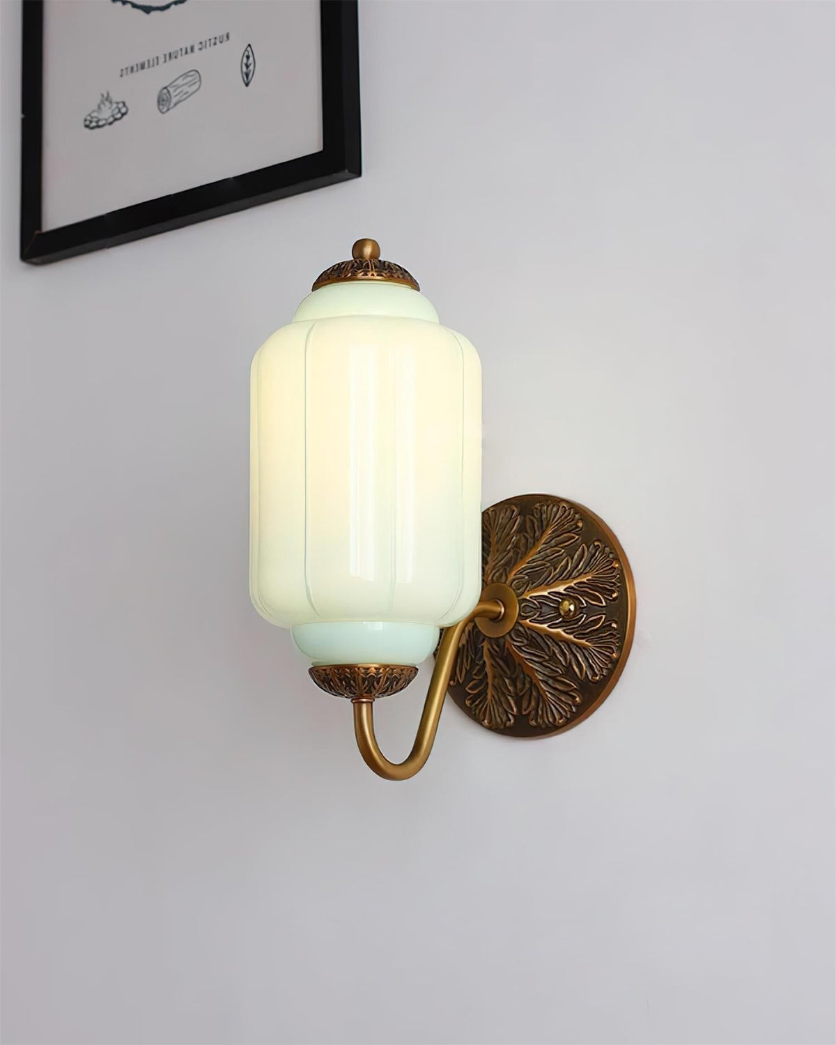 Melvane aplique de pared Vintage de vidrio rosa