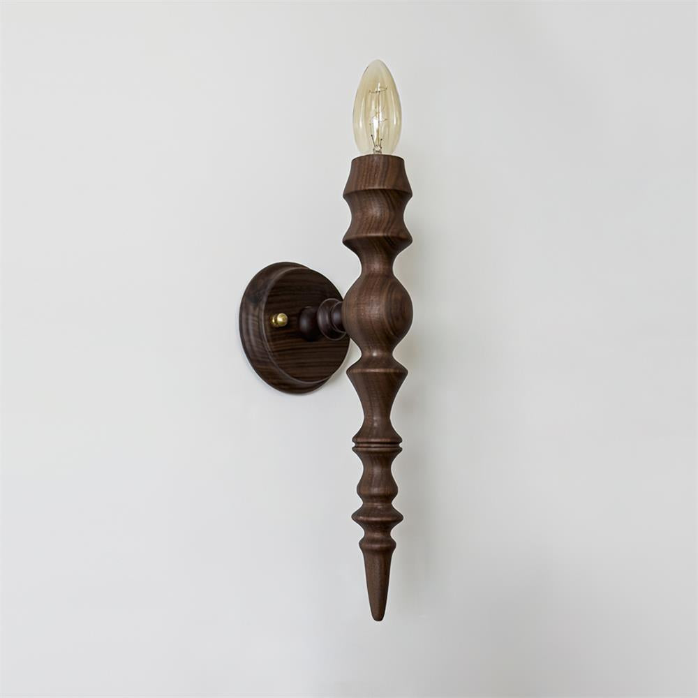 Aplique de pared moderno vintage de madera cuerpo múltiples acabados en madera