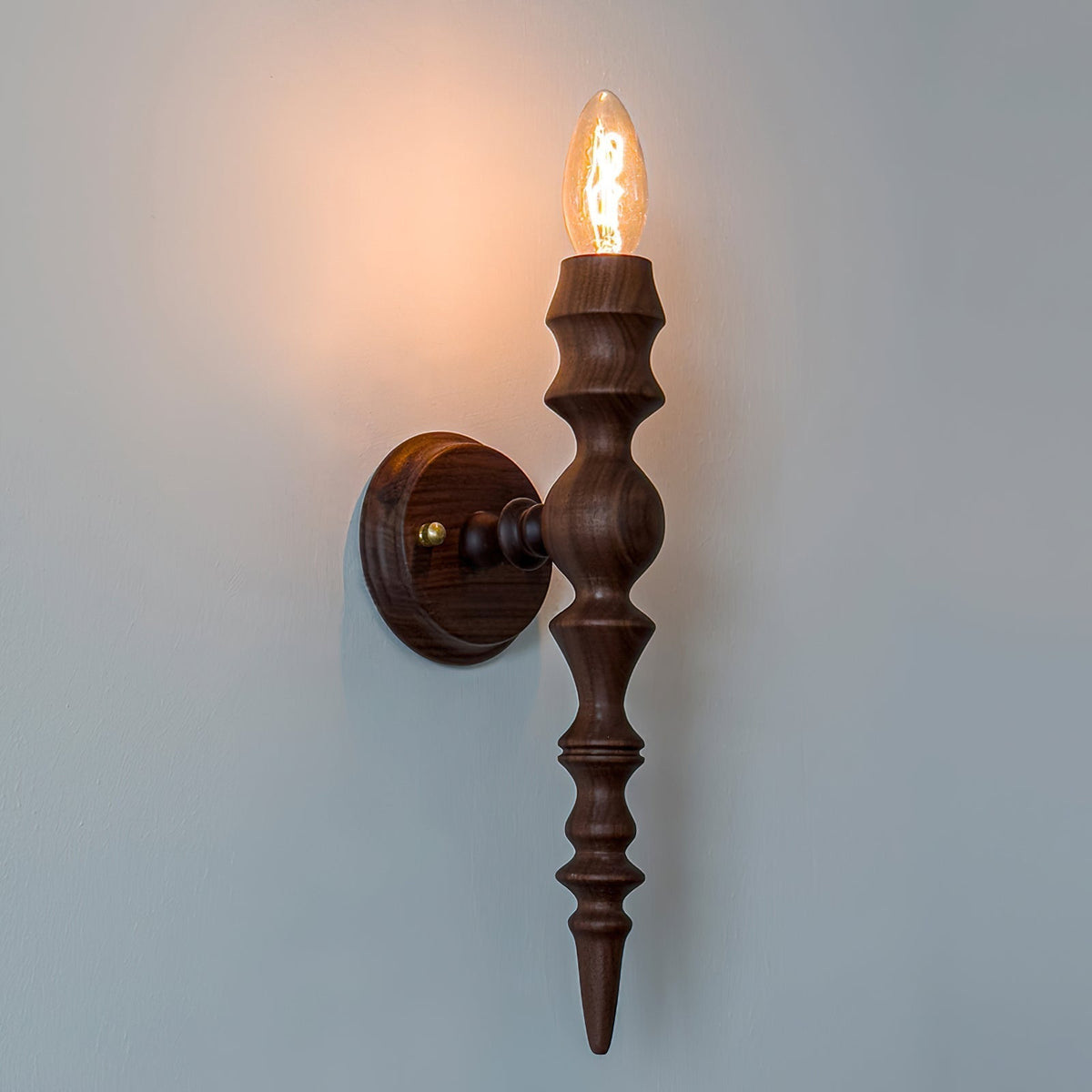 Aplique de pared moderno vintage de madera cuerpo múltiples acabados en madera