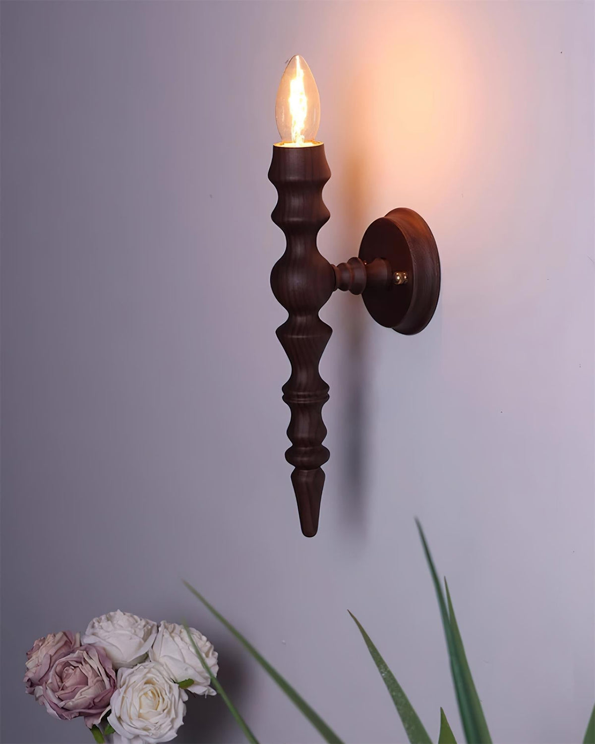 Aplique de pared moderno vintage de madera cuerpo múltiples acabados en madera