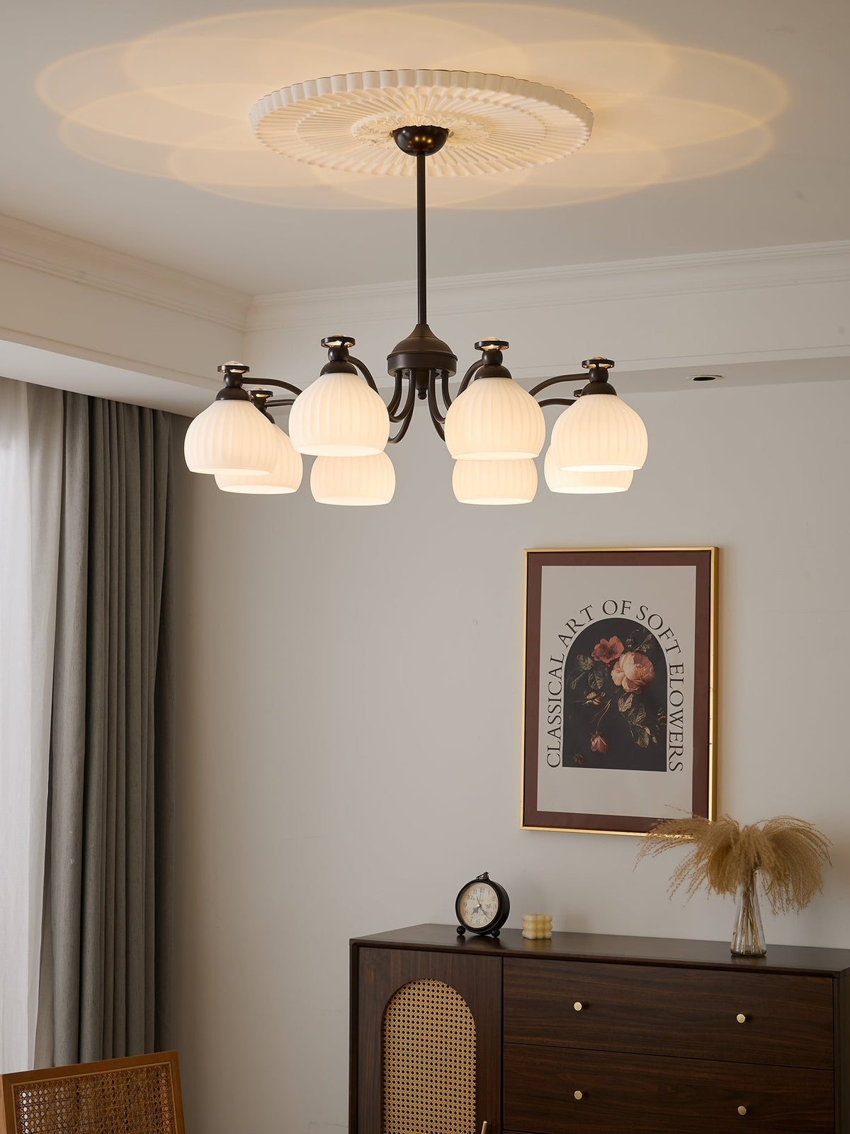 Calaeor lámpara de araña Premium elegancia de vidrio