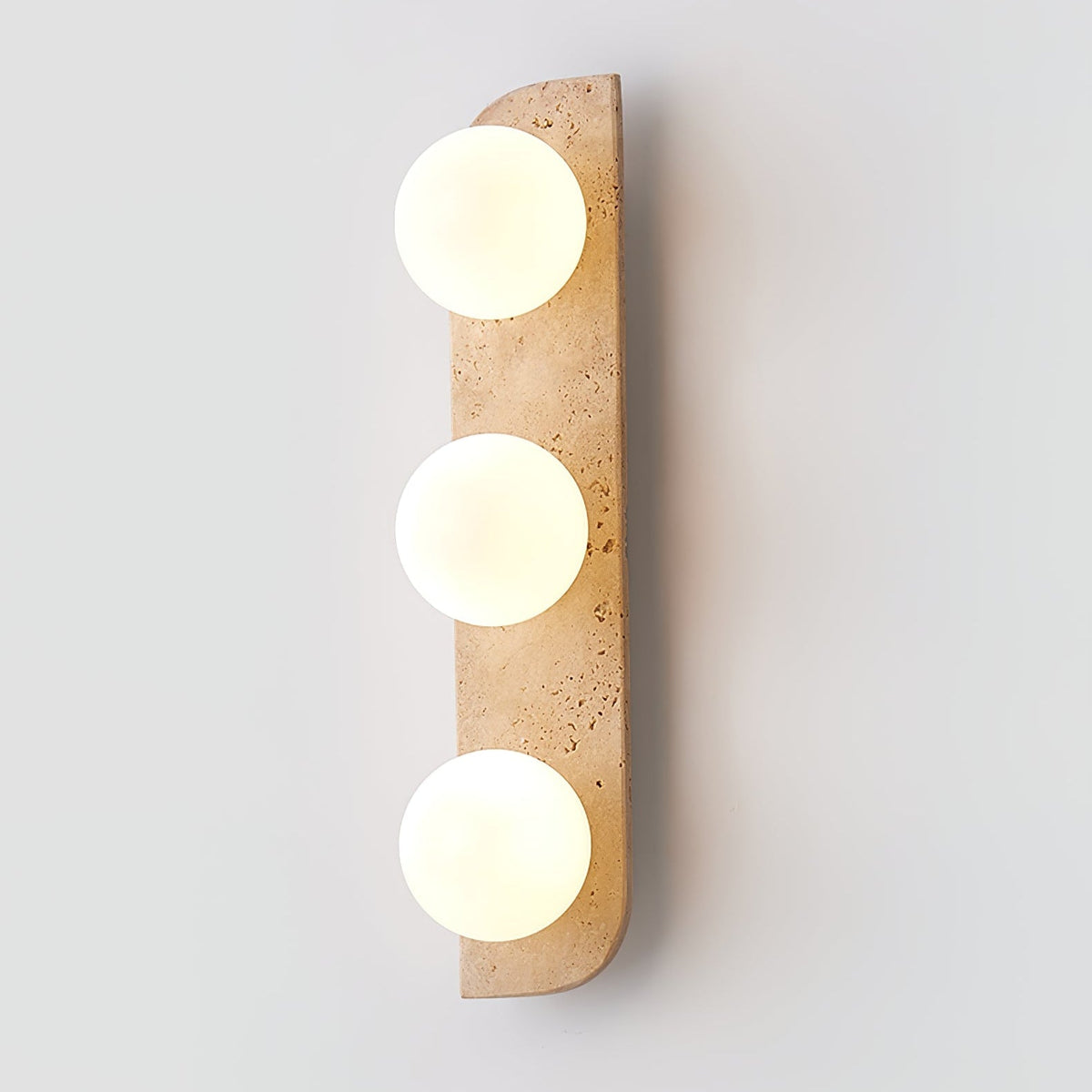 Serearia aplique de pared minimalista de travertino con enchufe enchufable