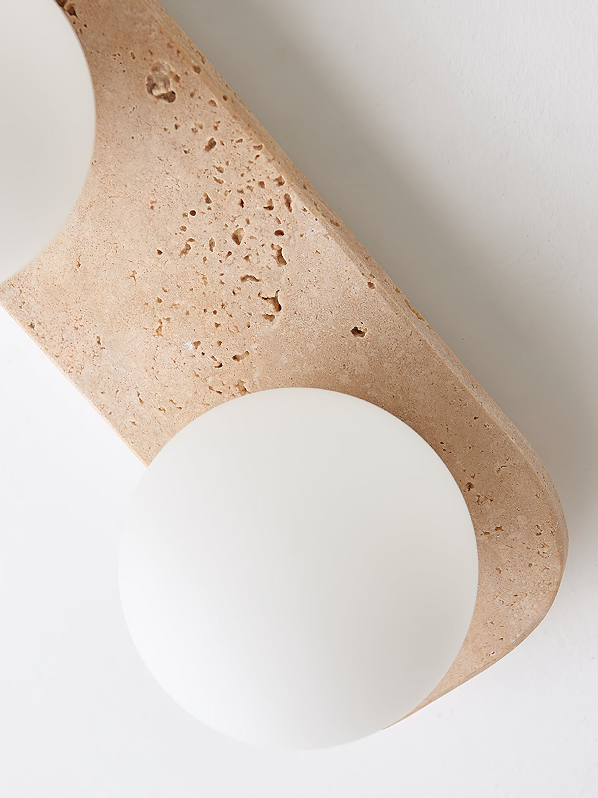 Serearia aplique de pared minimalista de travertino con enchufe enchufable