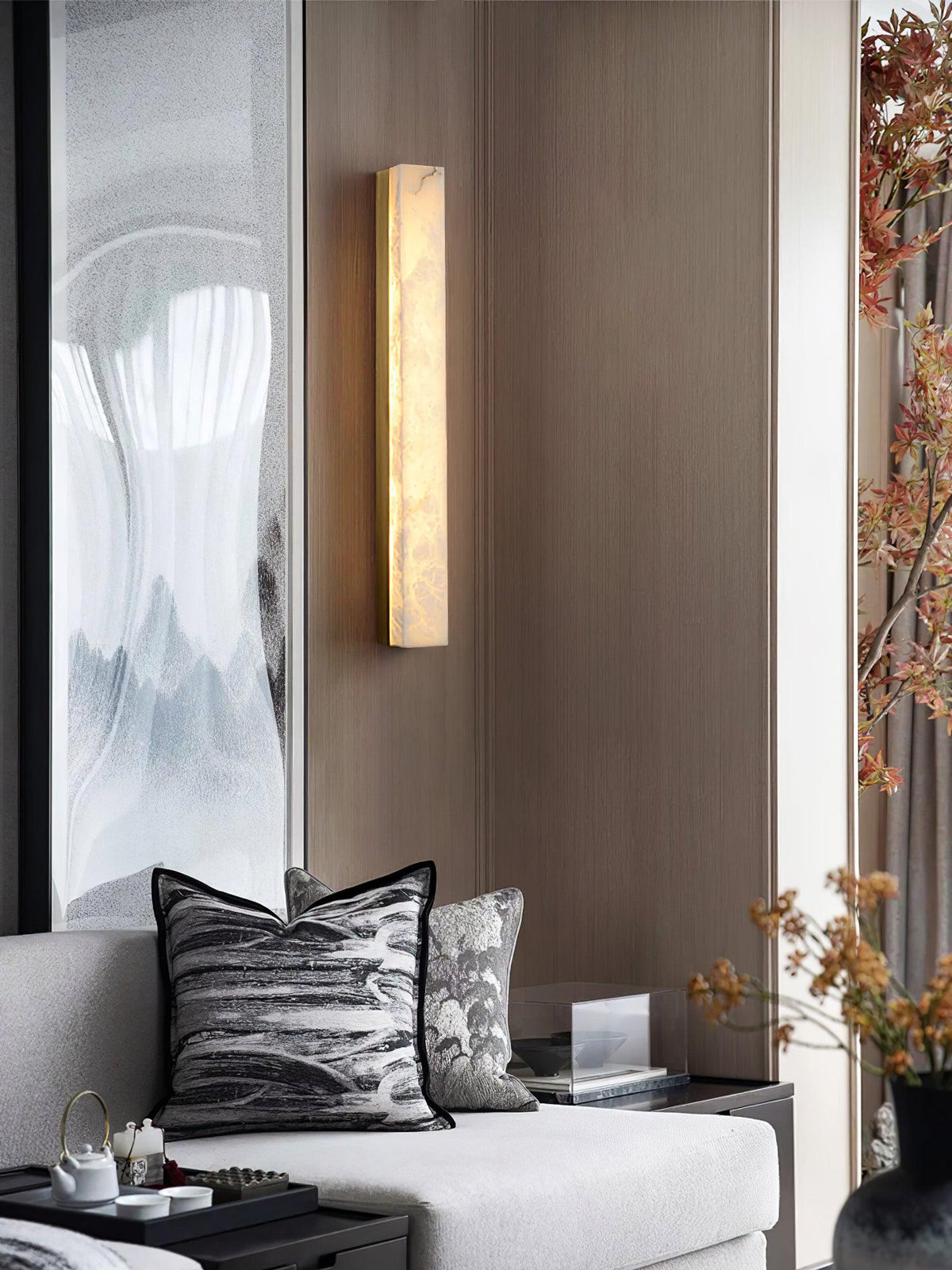 Nivivette aplique de pared con difusor de alabastro
