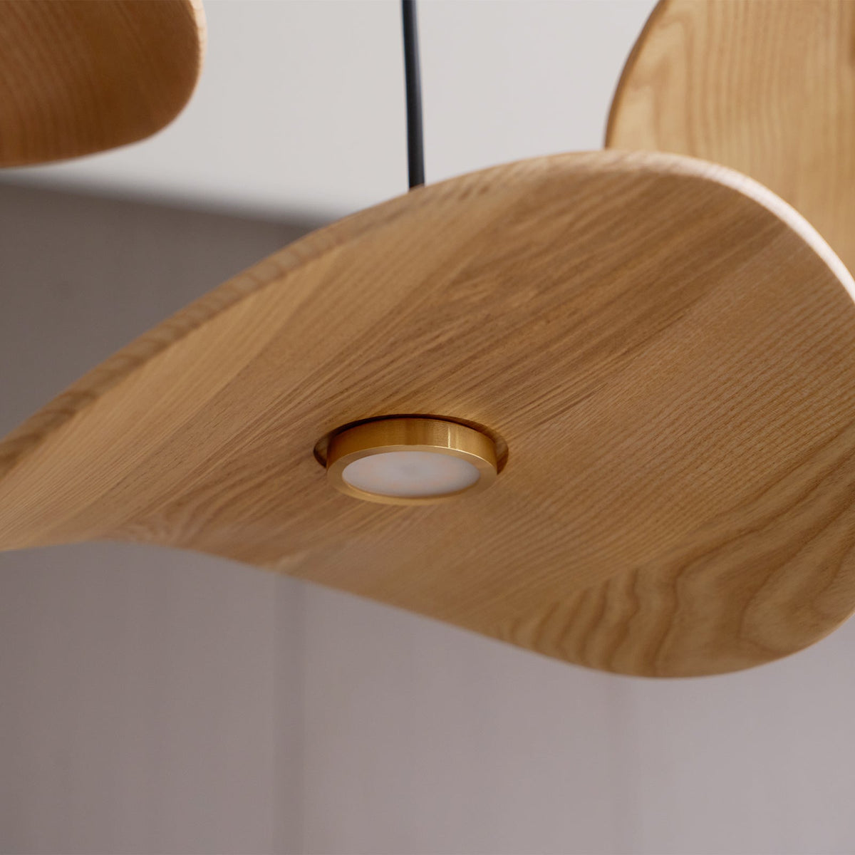 Abbott lámpara de araña moderna minimalista sin hojas, madera