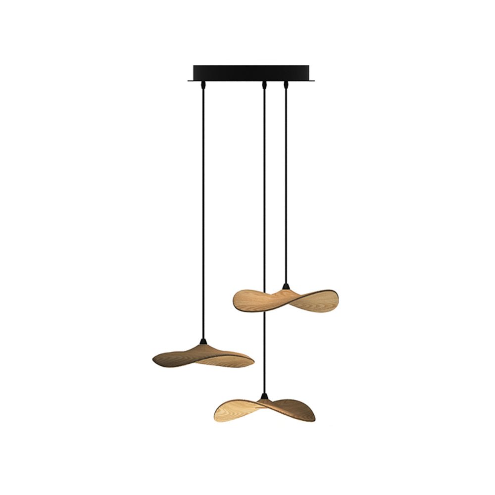 Abbott lámpara de araña moderna minimalista sin hojas, madera