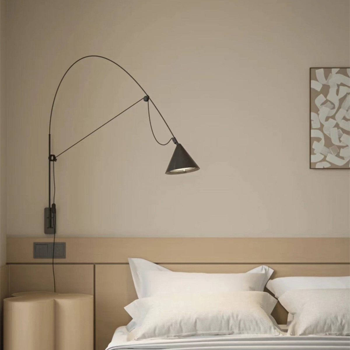 Noraette aplique de pared arco cónico minimalista