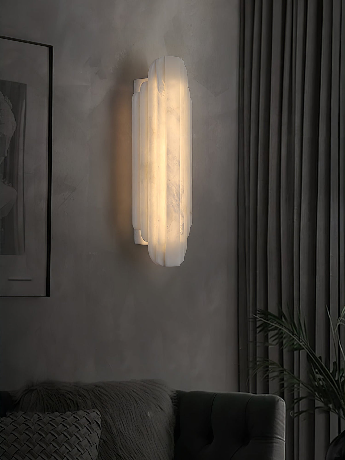 Avenanina aplique de pared Art Deco alabastro