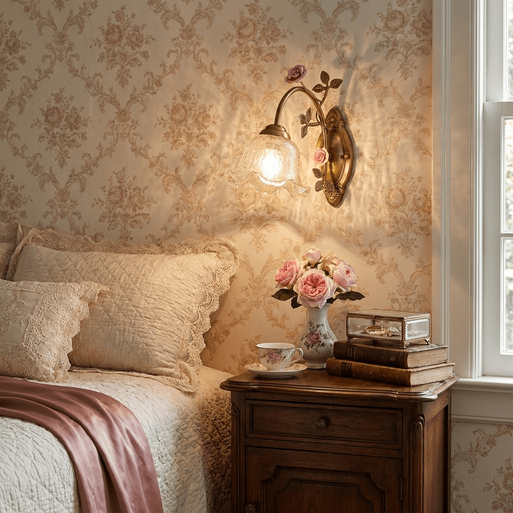 Evamarie aplique de pared Rose