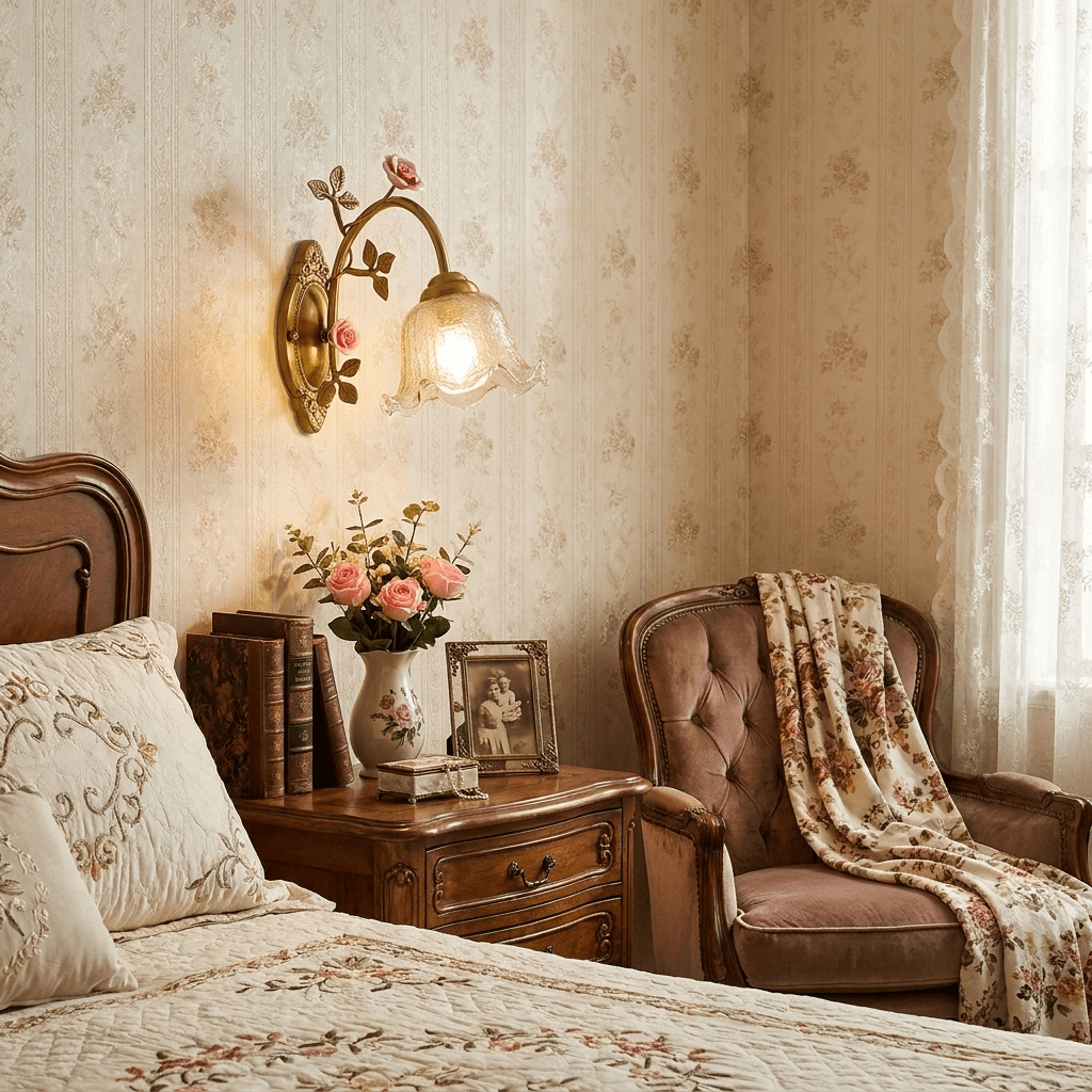 Evamarie aplique de pared Rose