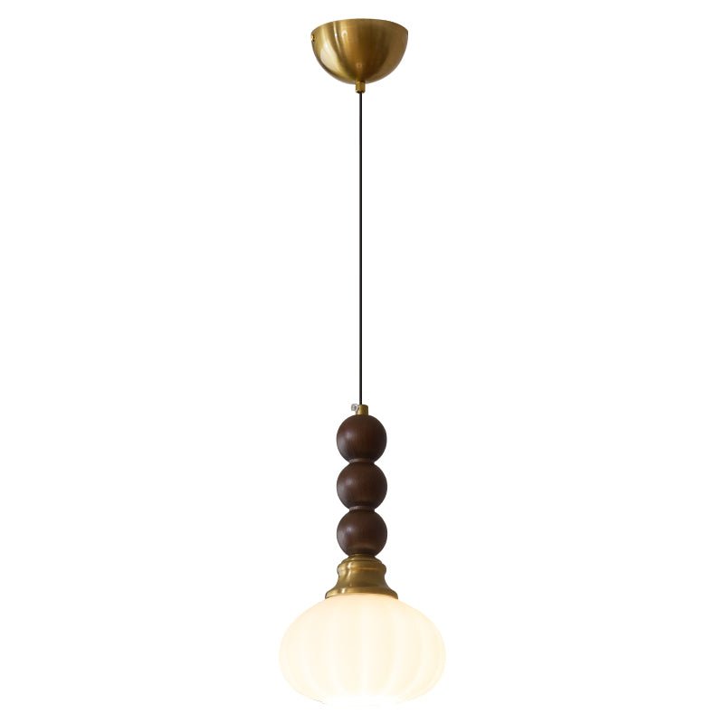 Vothaila lámpara colgante con elegancia tradicional y estilo vintage de vidrio, madera