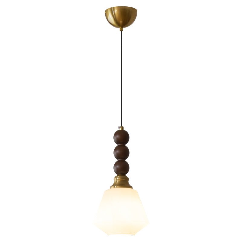 Vothaila lámpara colgante con elegancia tradicional y estilo vintage de vidrio, madera