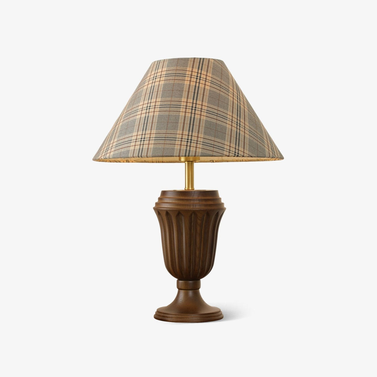 Orione lámpara de mesa de madera y tejido